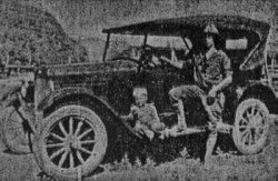 Hattie and son Clay with 1924 Chevy