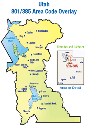rotation gammelklog Repaste Area Codes for Utah