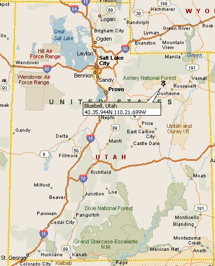 Bluebell Utah Map 4