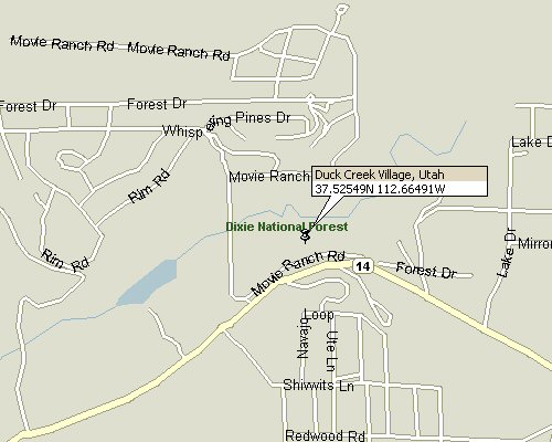 Duck Creek Village Utah Map